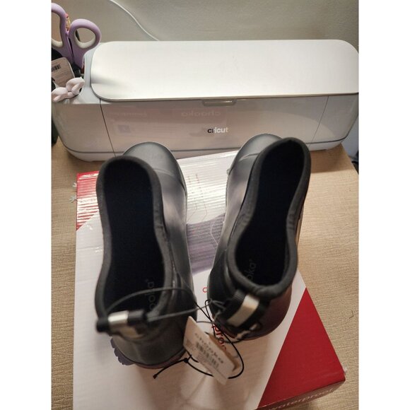 Chooka Women's Waterproof Black Ankle Rain Boots Memory Foam 8 - Picture 4 of 7